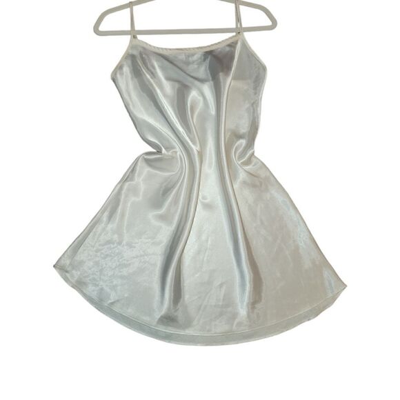 Vintage Cruz Eggshell White Chemise Slip Dress Nightgown OS - Picture 2 of 11